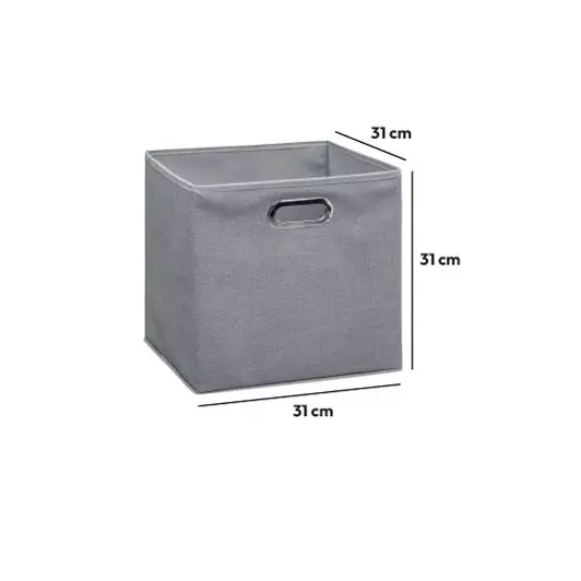 Panier de rangement (31 x 31 cm) Helena Gris clair 2