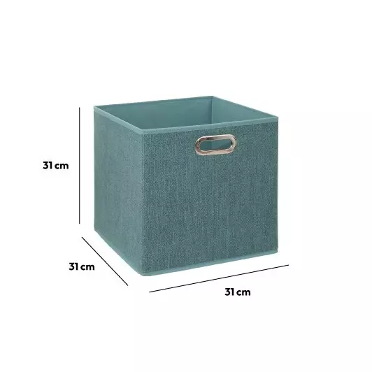 Cesta de almacenaje (31 x 31 cm) Helena azul petróleo 3