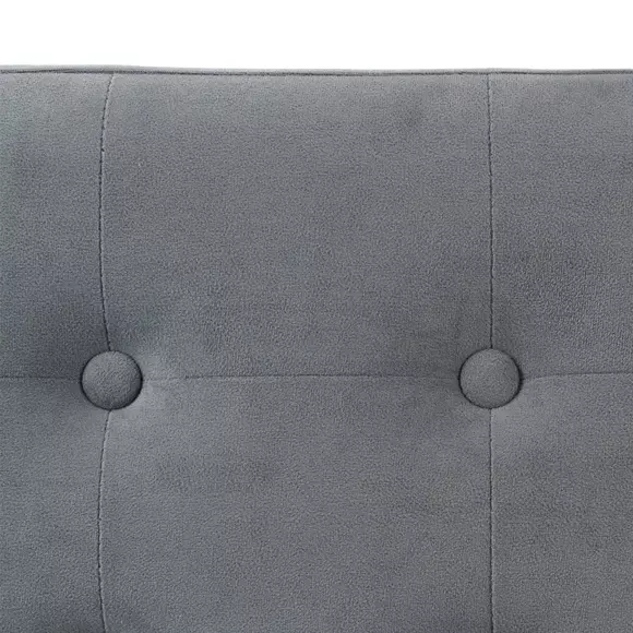 Puf para ordenar doble Lysandro Terciopelo Gris 3
