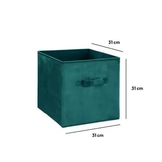 Panier de rangement Velouria Bleu canard 2