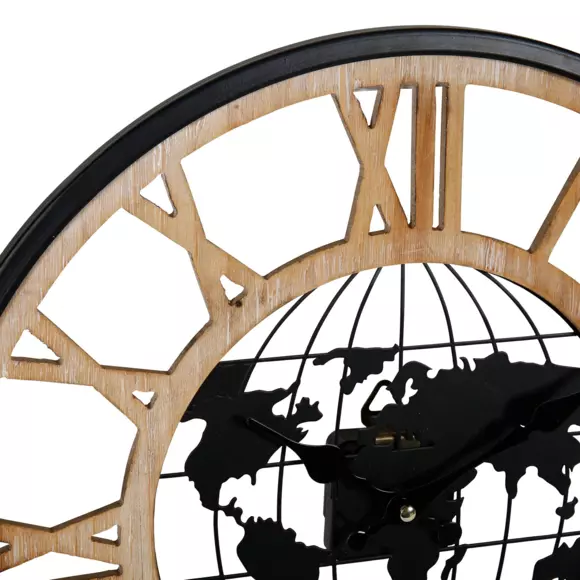 Houten wandklok (D40 cm) Zwarte Wereld