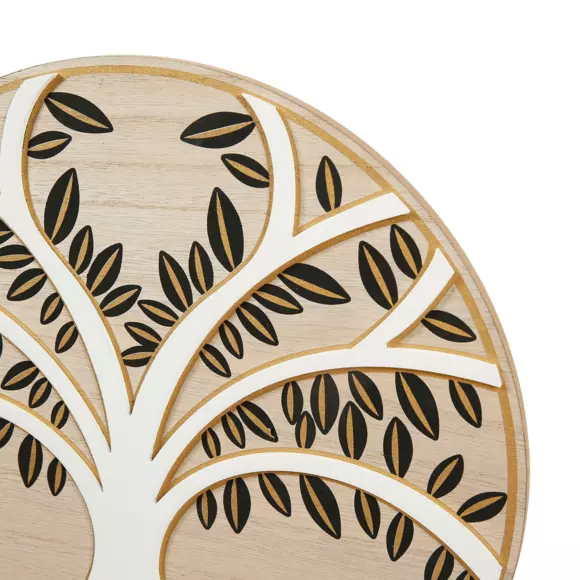 Máscara de madera Árbol de la Vida Blanco 3