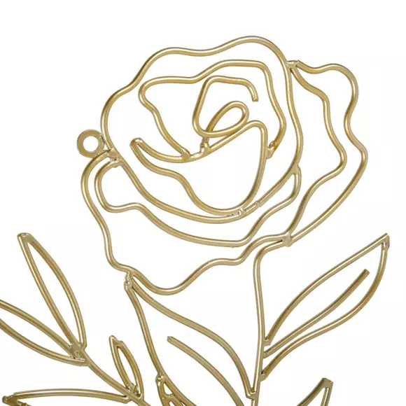 Decoración mural Cara florecida Oro 2