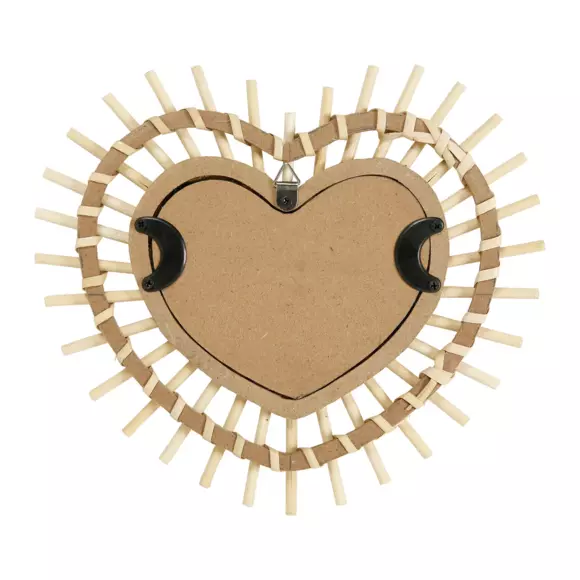 Spiegel Bamboe Coeur Beige 3