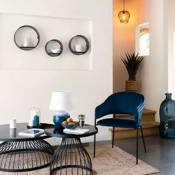 Lote de 3 estanterías murales Elvie Negro 2