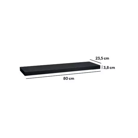 Etagère murale (80 cm) Fixy Noire 3