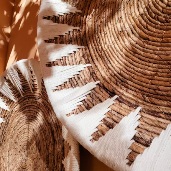 Set de 2 hojas de plátano naturales para decorar la pared 2