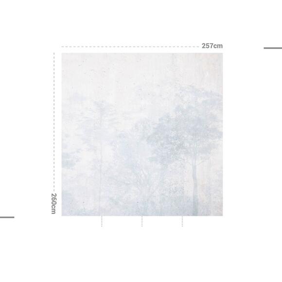 Fotobehang zelfklevend (257 x 260 cm) Dream Forest Blauw 2