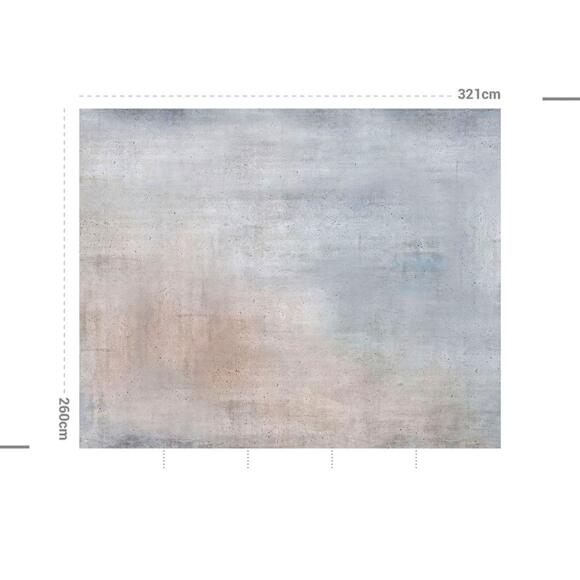 Selbstklebende Tapete (321 x 260 cm) Crumblestone Grau 2