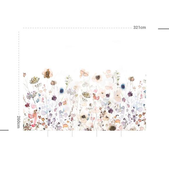 Carta da parati adesiva (321 x 260 cm) Aleli Multicolore 2