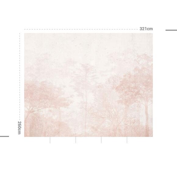 Carta da parati adesiva (321 x 260 cm) Dream Forest Rosa 2
