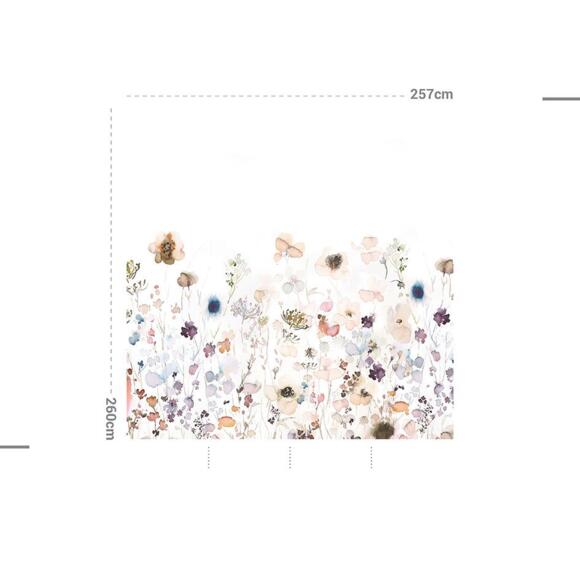 Carta da parati adesiva (257 x 260 cm) Aleli Multicolore 2