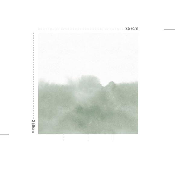 Carta da parati adesiva (257 x 260 cm) Smoke Dream Verde 2