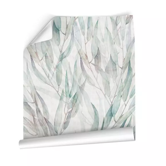 Papel pintado adhesivo (130 x 260 cm) Natural azul 2