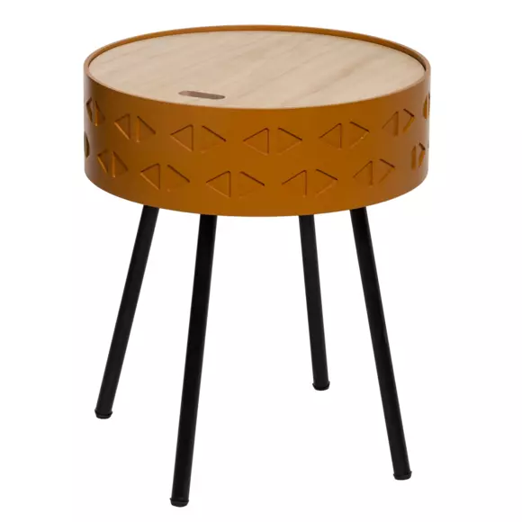 Mesa baúl Shiro Amarillo mostaza 2