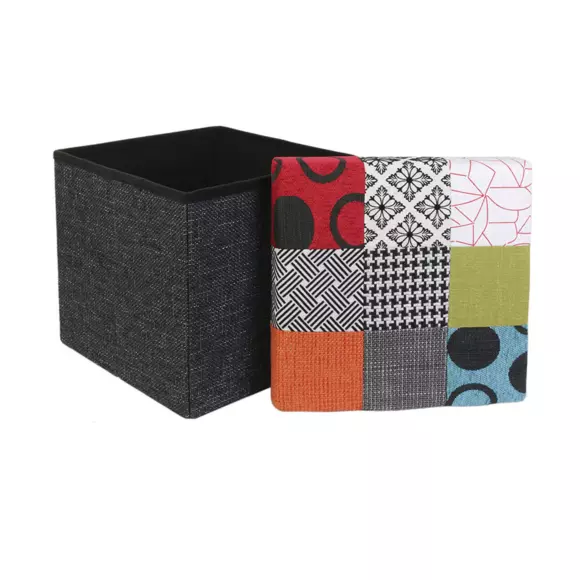 Pouf pliant Patchwork Multicolore 127