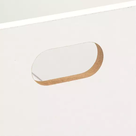Caja de almacenamiento (15 x 31 x 15 cm) Mano Blanco 2