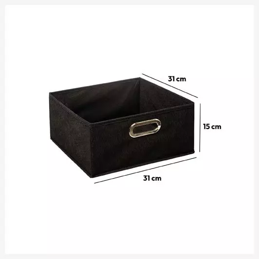 Cesta de almacén (31 x 15 cm) Helena Negro 3