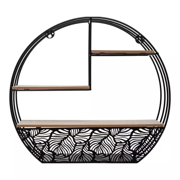 Etagère ronde Théo Noire 3
