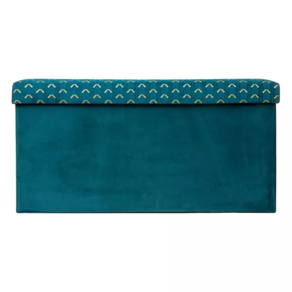 Pouf pliant double Liam Bleu canard 3