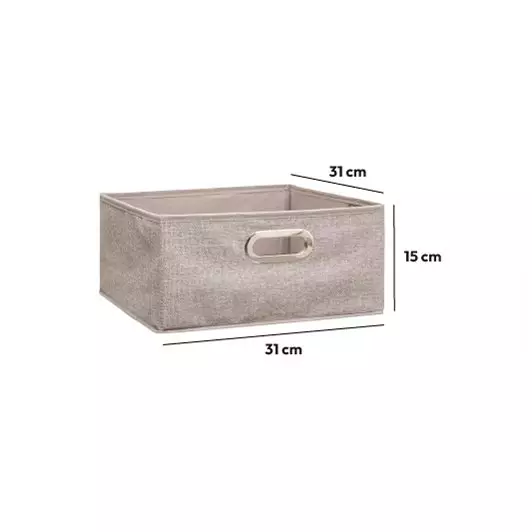 Contenitore (31 x 15 cm) Helena Beige 2
