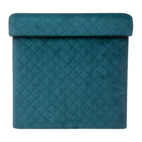Puf Plegable Terciopelo Jack Azul 3