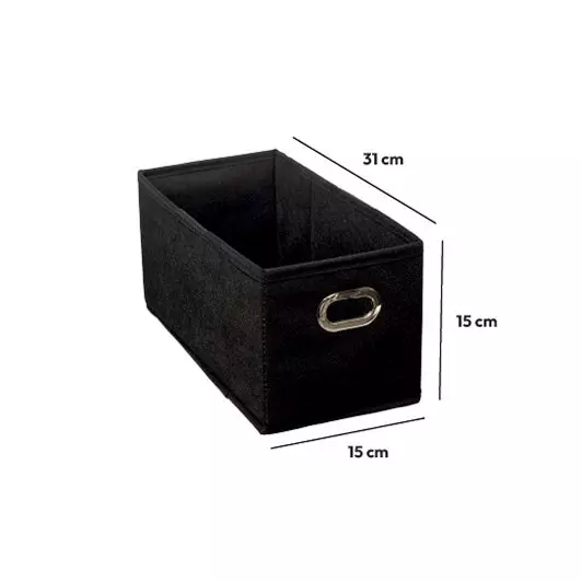 Cesta de almacén (15 x 31 cm) Helena Negro 3