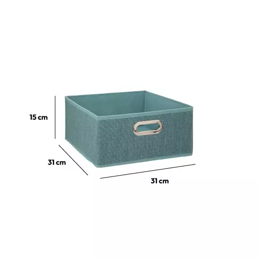 Panier de rangement ( 31 x 15 cm) Helena Bleu pétrole chiné 3