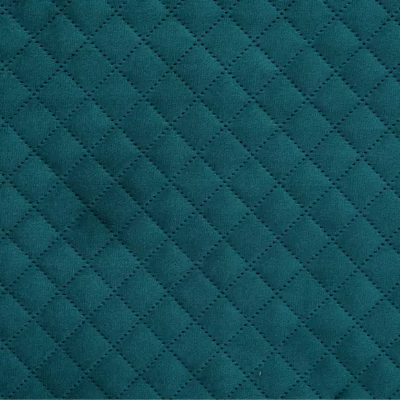 Puf doble plegable terciopelo azul 2
