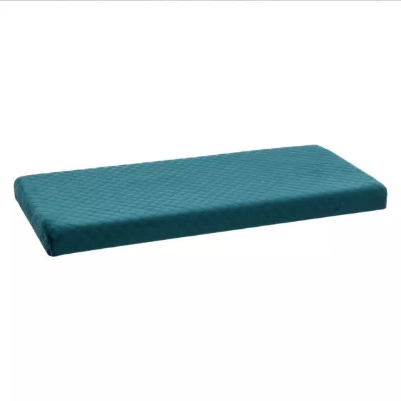 Puf doble plegable terciopelo azul 3