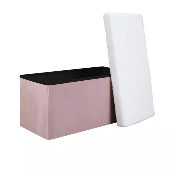 Pouf pliant double Leo Rose 2