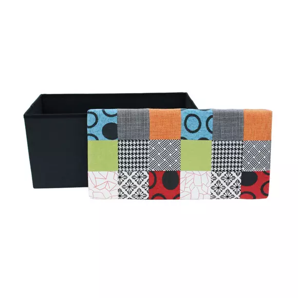Puf plegable doble Patchwork Multicolor 127