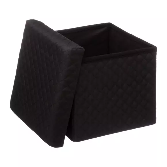 Pouf pliant Velours Jack Noir 2