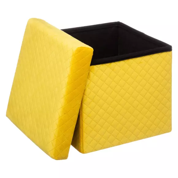 Opvouwbare Hocker Velours Jack Geel 2