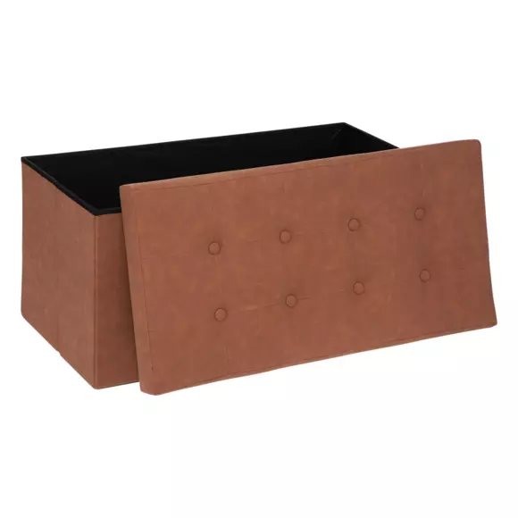 Pouf pliant double Soren Marron 2