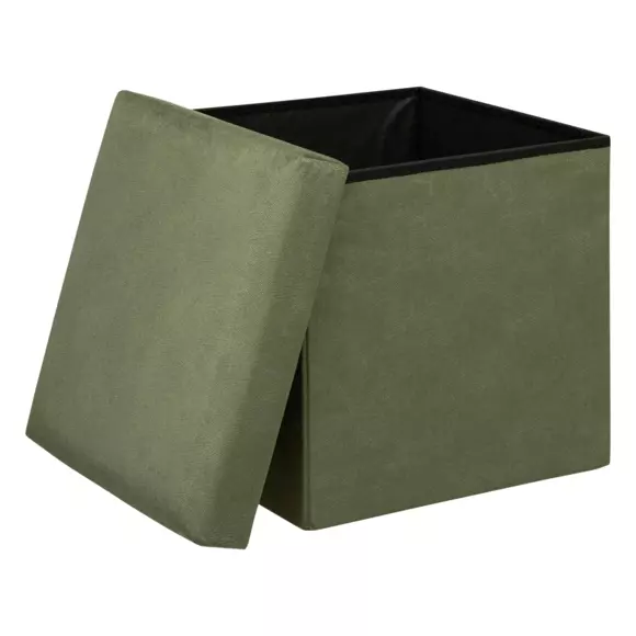 Puf para ordenar Lilou Verde kaki 2