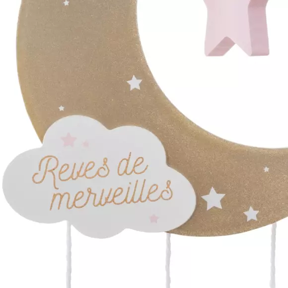 Mobile bébé Lune Rose 2