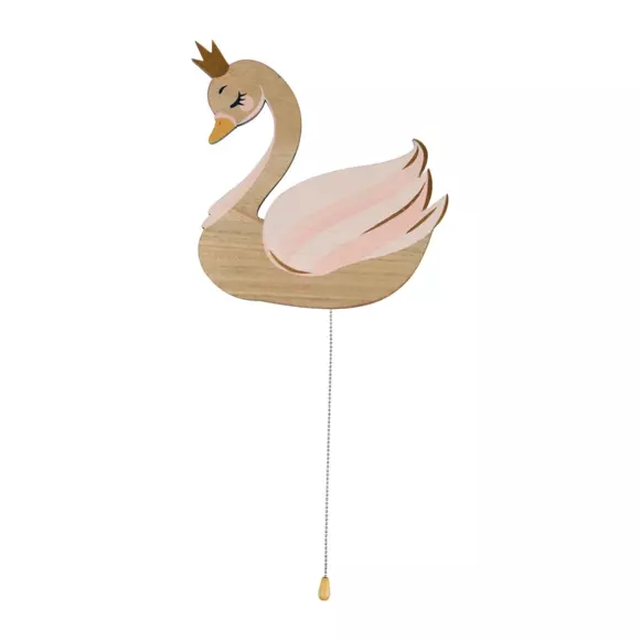 Lámpara de pared de madera Cygne Rosa