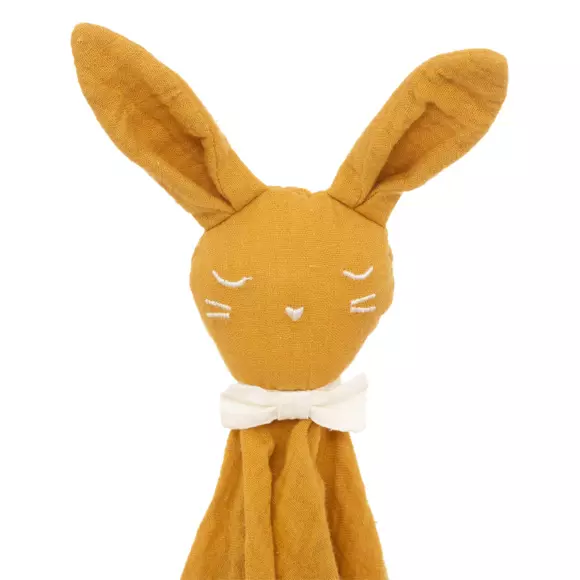 Doudou bébé Lapin Jaune 2