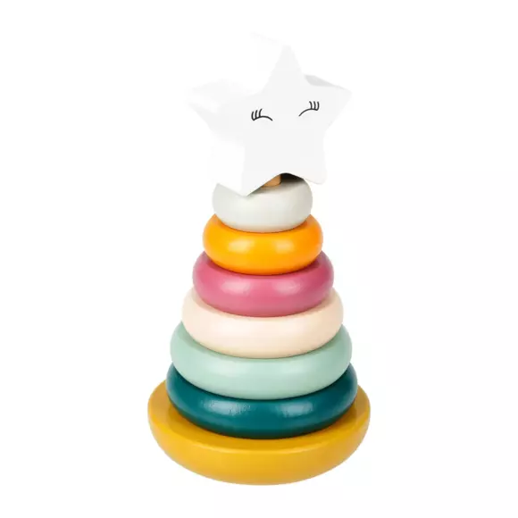 Pirámide apilable en madera Stella Multicolor 3