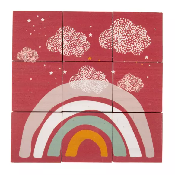 Rompecabezas 9 cubos  en  madera Animaux Multicolor 2