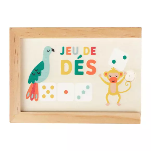 Jeu de dés bois Multicolore