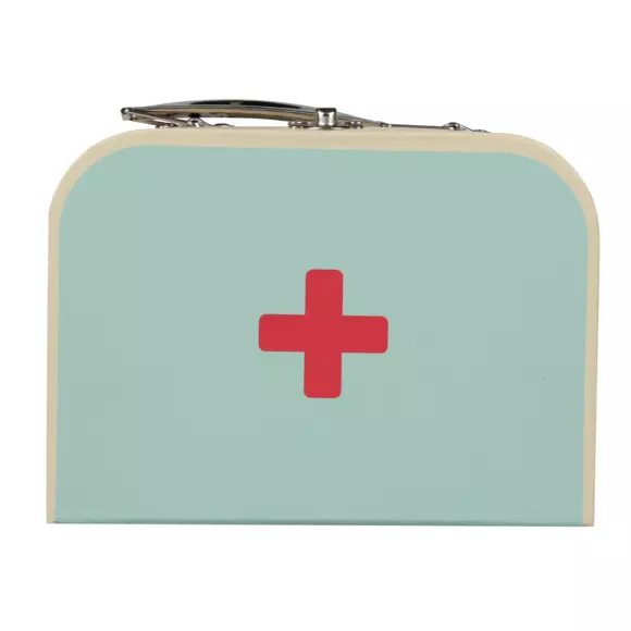 Maletín médico de madera multicolor