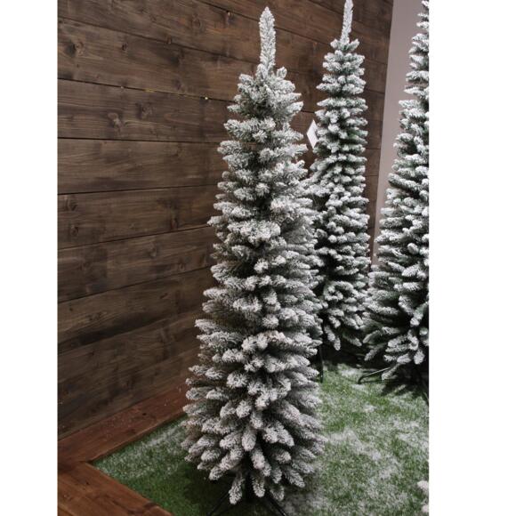 Künstlicher Weihnachtsbaum Narrow H210 cm Grün verschneit 2