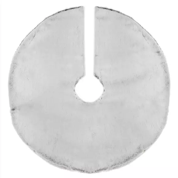 Tapis de sapin rond Fourrure grise 3