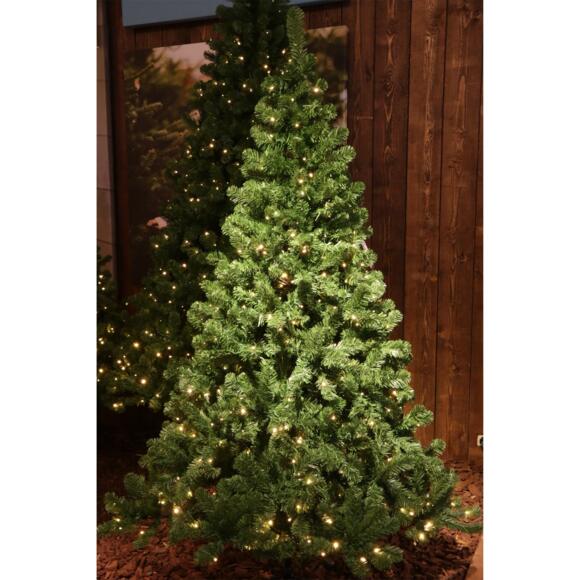 Künstlicher Weihnachtsbaum mit Beleuchtung König H210 cm Tannengrün 2