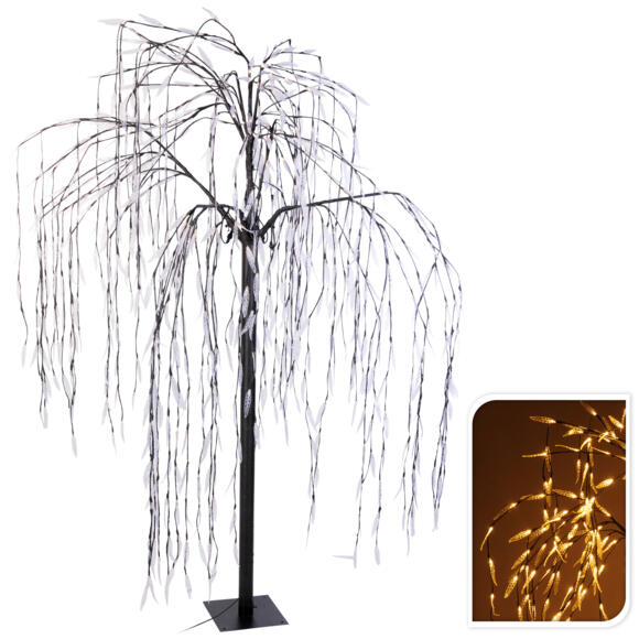 Lichterbaum Trauerweide Alrow H210  cm Warmweiß 2