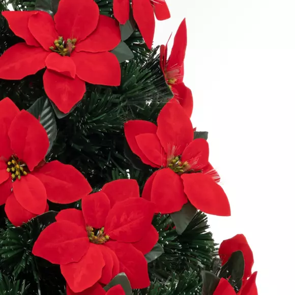 Árbol artificial de Navidad con luces Riga Alto 120 cm Blanco cálido