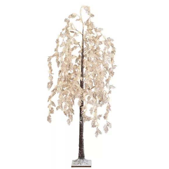 Verlichte treurwilg Witte bloesem H200 cm Wit 4