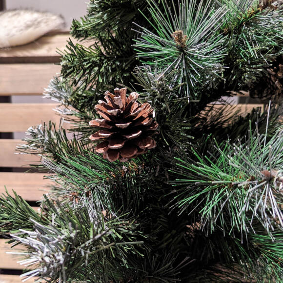 Albero di Natale artificiale Sweden Alt. 60 cm Verde innevato 2